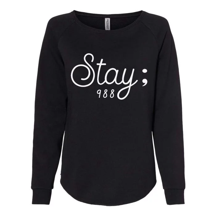 World Suicide Prevention awareness Day stay' 988 Womens California Wash Sweatshirt