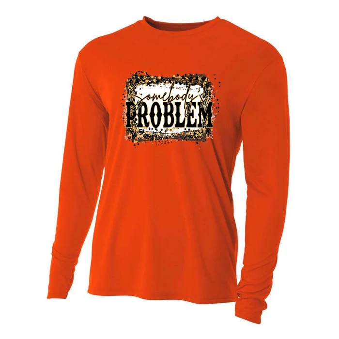 Womens Somebody's Problem Merch Country Song Lover Morgan Fan Cooling Performance Long Sleeve Crew