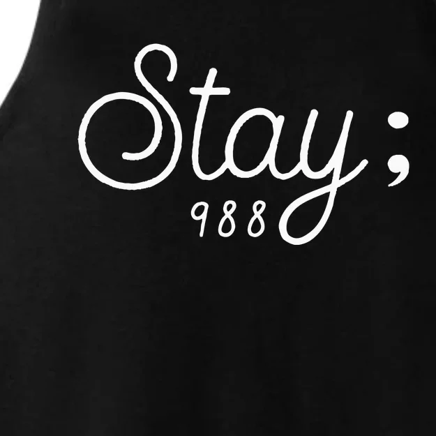 World Suicide Prevention Awareness Day Stay; 988 Ladies Tri-Blend Wicking Tank