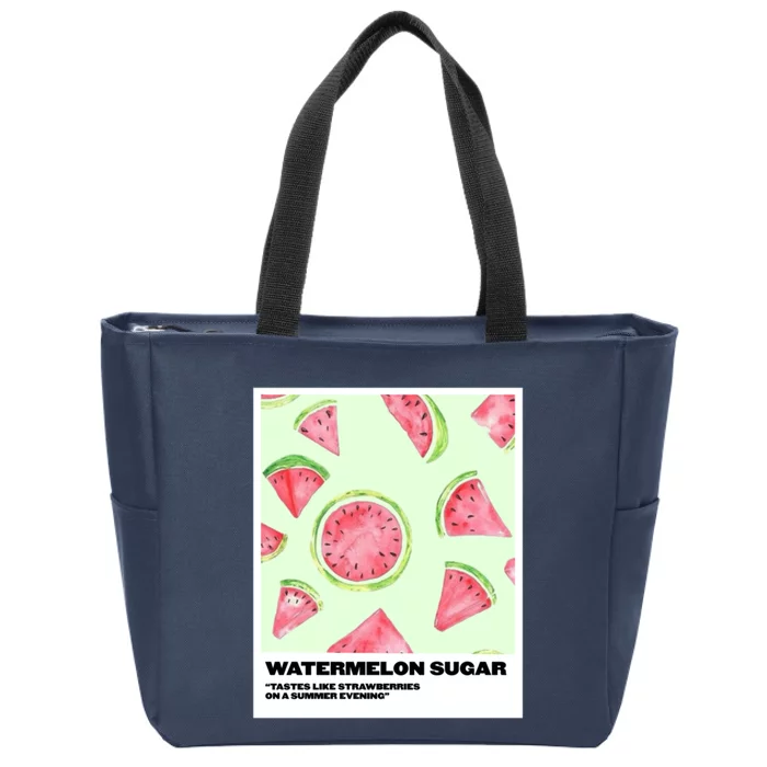 Watermelon Sugar Polaroid Zip Tote Bag