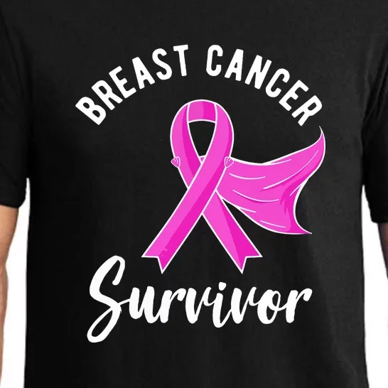 Women Survivor Pink Ribbon Breast Cancer Awareness Gift Pajama Set