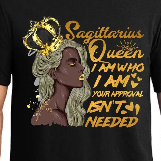 Wo Sagittarius Queen Birthday Zodiac Gift Black Gi Gift Pajama Set