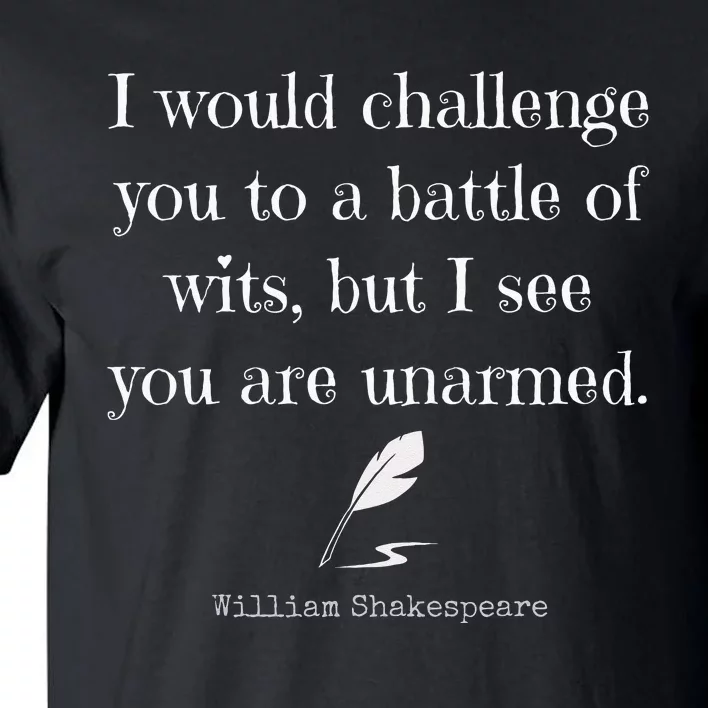 William Shakespeare Quote English Literature Tall T-Shirt