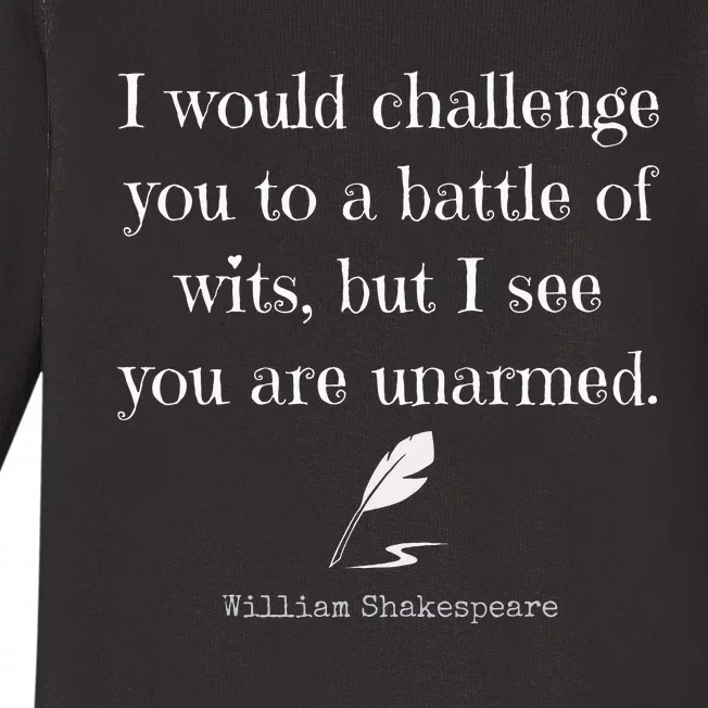 William Shakespeare Quote English Literature Baby Long Sleeve Bodysuit