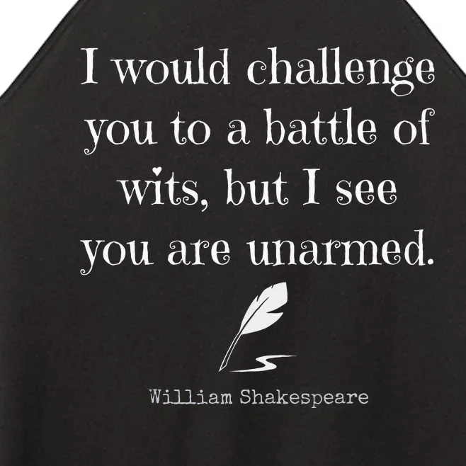 William Shakespeare Quote English Literature Women’s Perfect Tri Rocker Tank