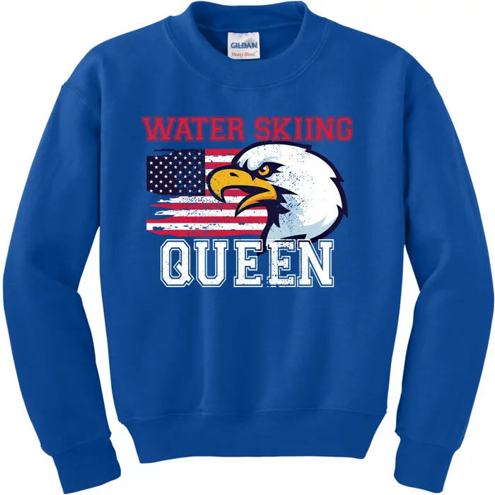 Water Skiing Queen Water Skier Gift Kids Sweatshirt