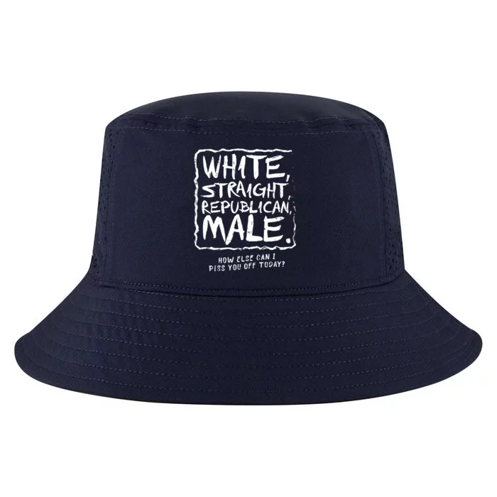 White Straight Republican Male Cool Comfort Performance Bucket Hat