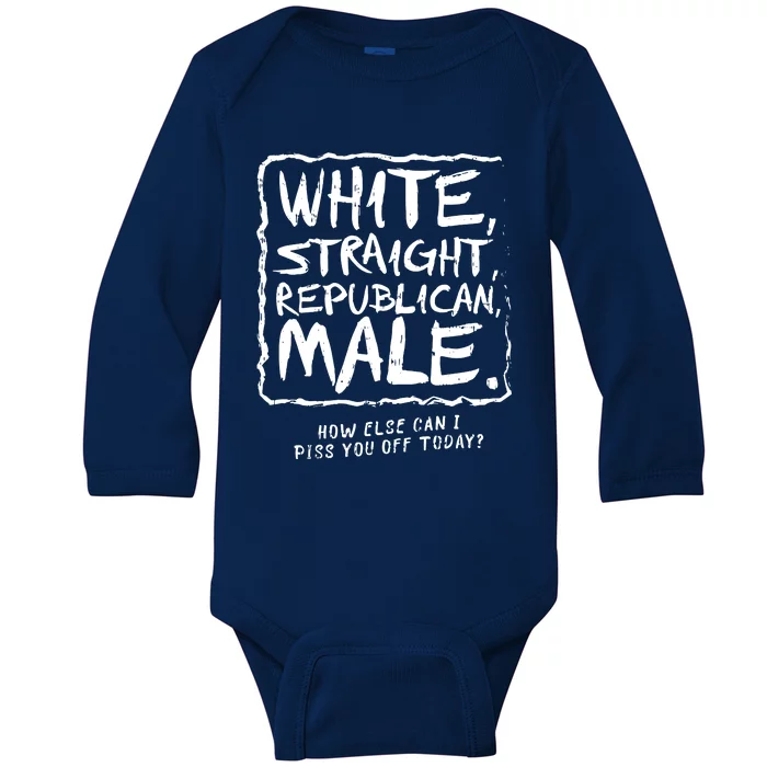 White Straight Republican Male Baby Long Sleeve Bodysuit