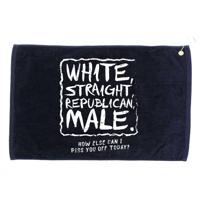 White Straight Republican Male Grommeted Golf Towel