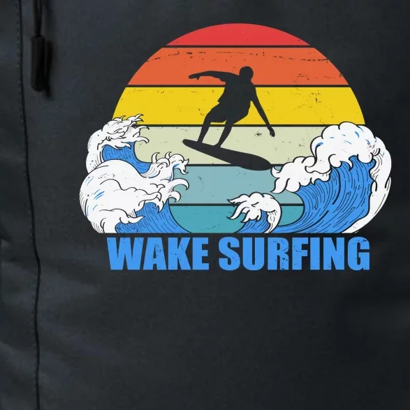 Wake Surfing Retro Sunset Daily Commute Backpack