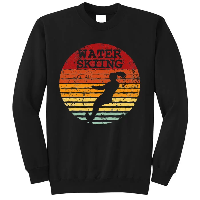 Water Skiing Retro Waterski Vintage Waterskiing Sunset Ski Sweatshirt