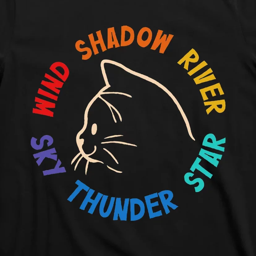 Wind Shadow River Star Thunder Sky Cat Feline T-Shirt