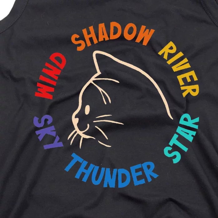 Wind Shadow River Star Thunder Sky Cat Feline Tank Top