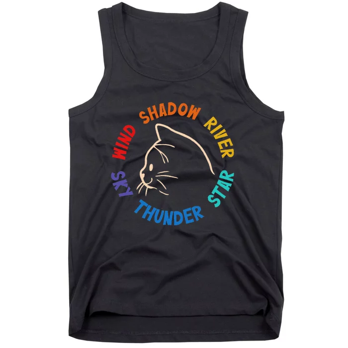 Wind Shadow River Star Thunder Sky Cat Feline Tank Top