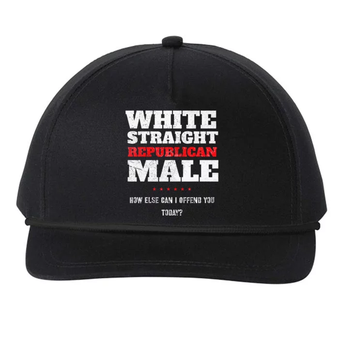 White Straight Republican Male How Else Can I Offend Snapback Five-Panel Rope Hat