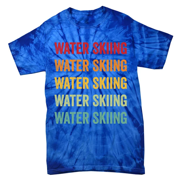 Water Skiing Rainbow Design Water Skiing Sport Colorful Gift Tie-Dye T-Shirt