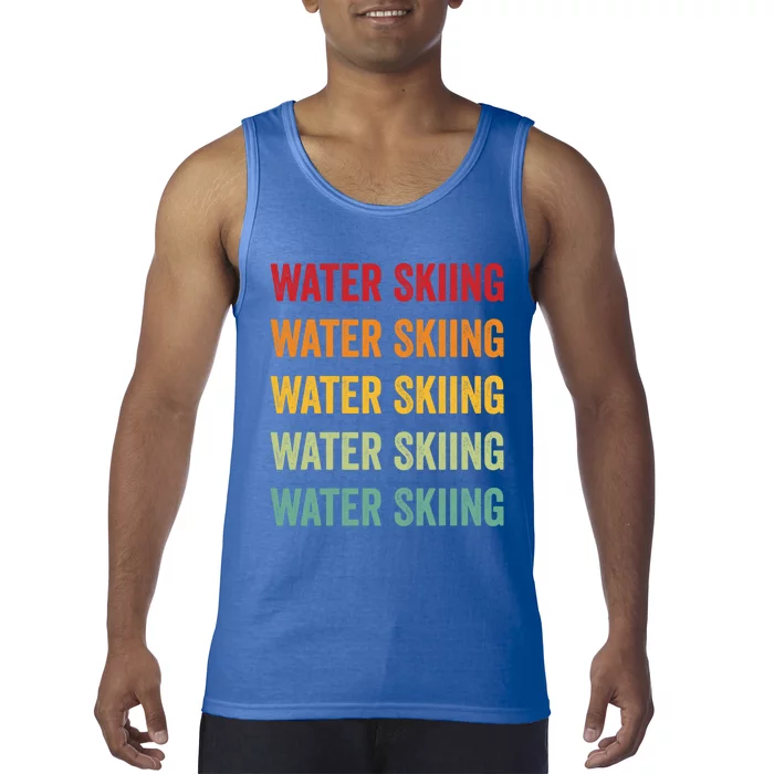 Water Skiing Rainbow Design Water Skiing Sport Colorful Gift Tank Top