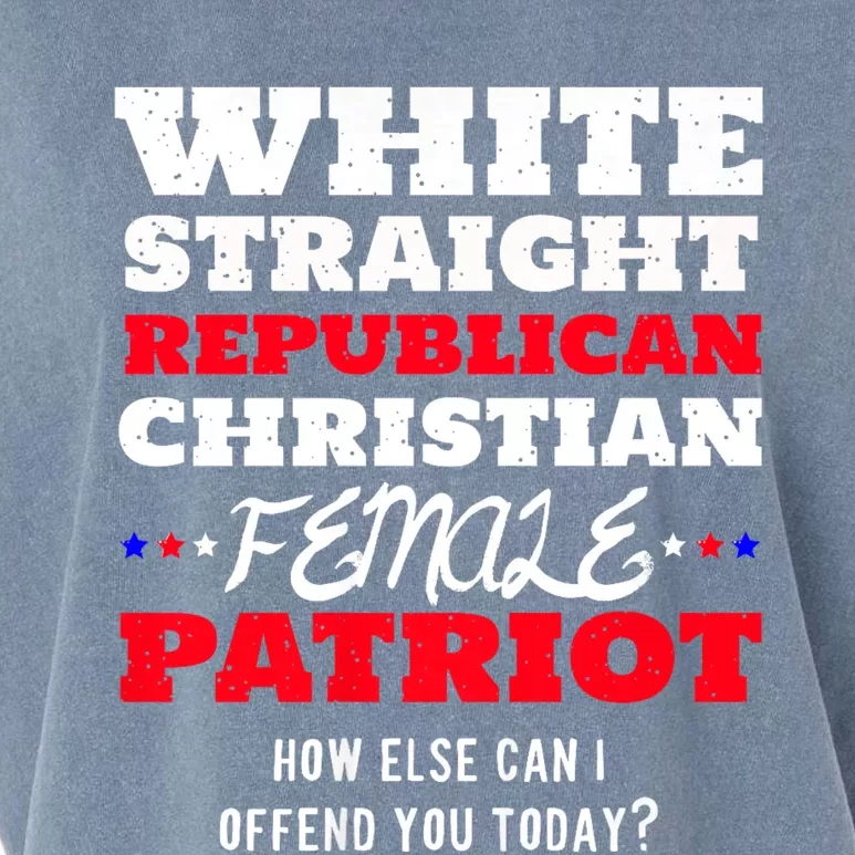 White Straight Republican Christian Female Patriot Garment-Dyed Women's Muscle Tee