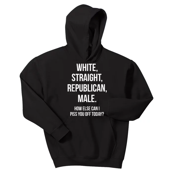 White, Straight, Republican, Male Funny Republican Kids Hoodie