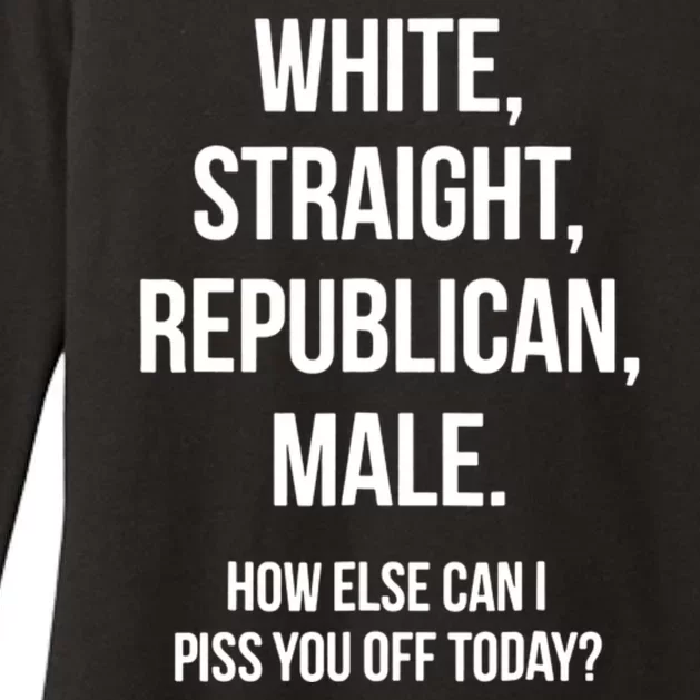 White, Straight, Republican, Male Funny Republican Womens CVC Long Sleeve Shirt