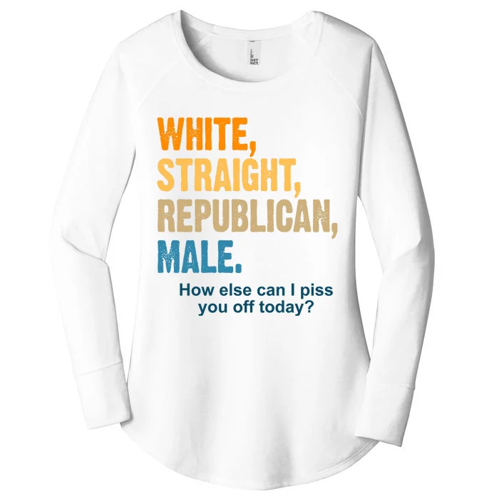 White Straight Republican Male Piss You Off Funny Women's Perfect Tri Tunic Long Sleeve Shirt