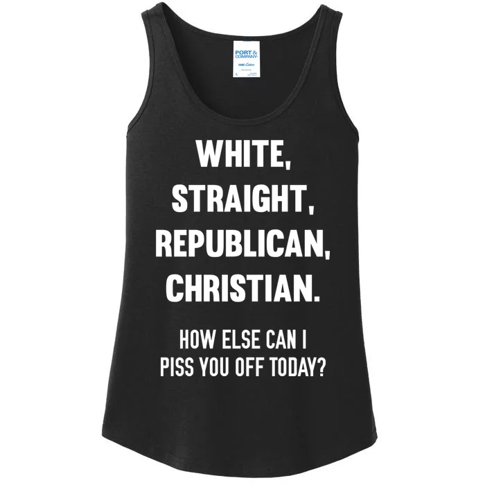 White Straight Republican Christian Funny Conservative Ladies Essential Tank