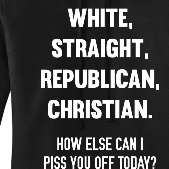 White Straight Republican Christian Funny Conservative Women's Pullover Hoodie