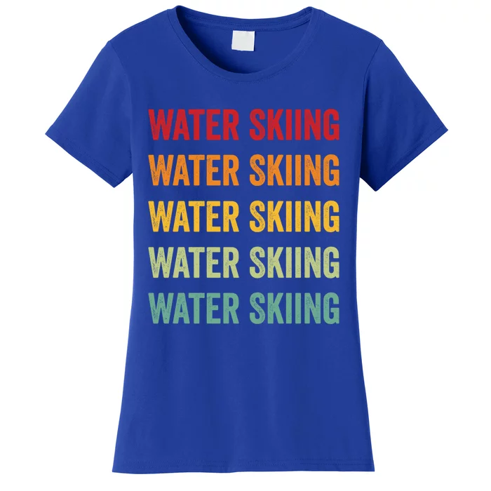 Water Skiing Rainbow Design Water Skiing Sport Colorful Great Gift Women's T-Shirt