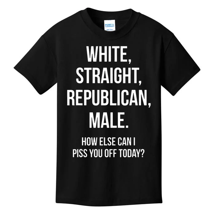 White Straight Republican Male Funny Republican Kids T-Shirt