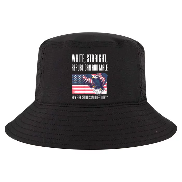 White Straight Republican Male Cool Comfort Performance Bucket Hat