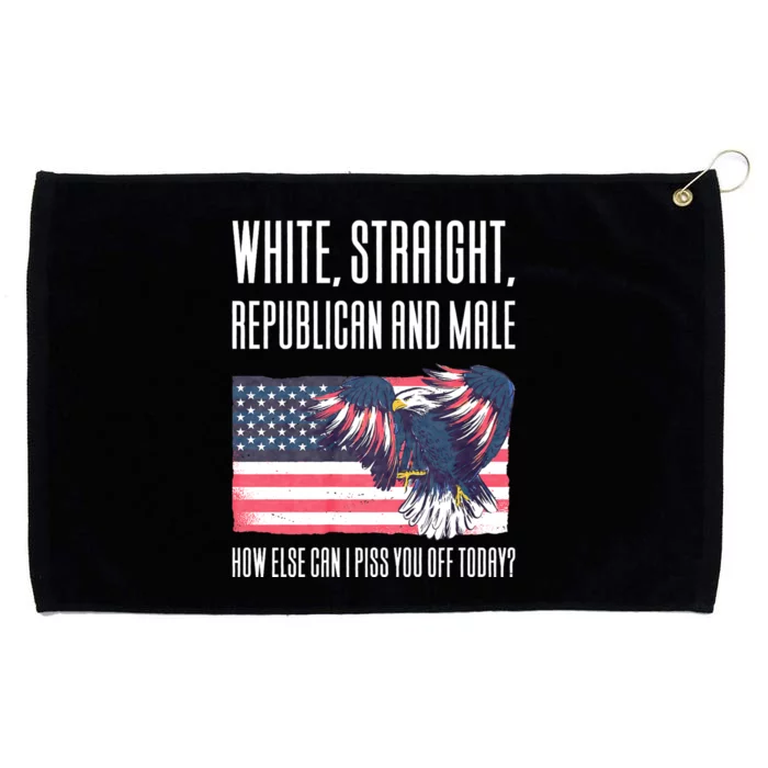 White Straight Republican Male Grommeted Golf Towel