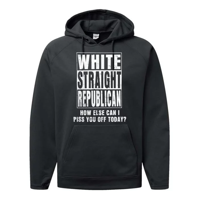 White Straight Republican How Else Performance Fleece Hoodie