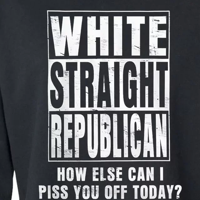 White Straight Republican How Else Cropped Pullover Crew