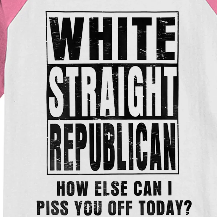 White Straight Republican How Else Kids Colorblock Raglan Jersey