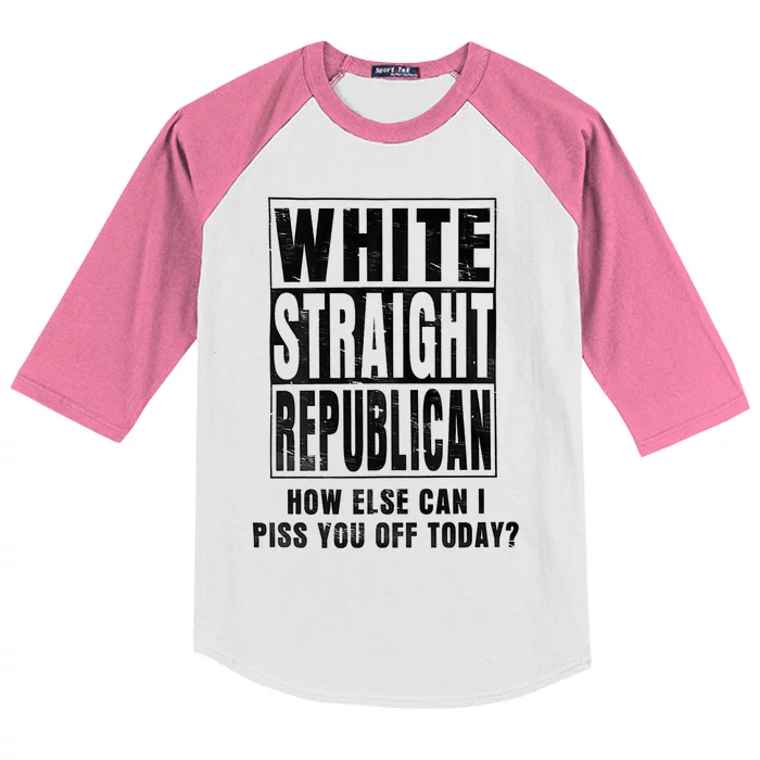 White Straight Republican How Else Kids Colorblock Raglan Jersey