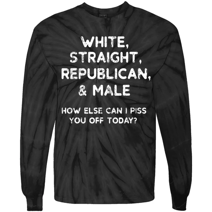 White Straight Republican Male Tie-Dye Long Sleeve Shirt