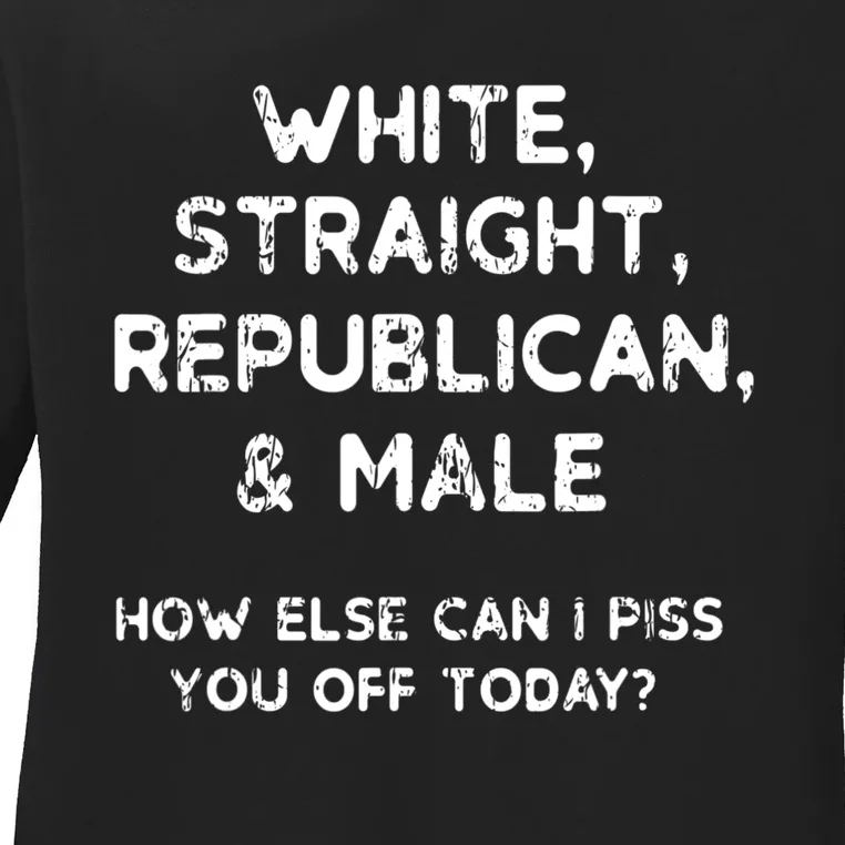 White Straight Republican Male Ladies Long Sleeve Shirt