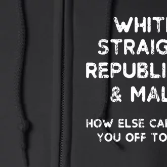 White Straight Republican Male Full Zip Hoodie