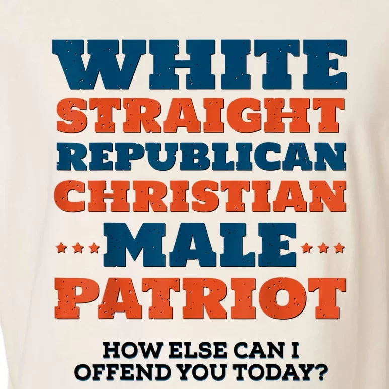 White Straight Republican Christian Male Patriot Garment-Dyed Women's Muscle Tee