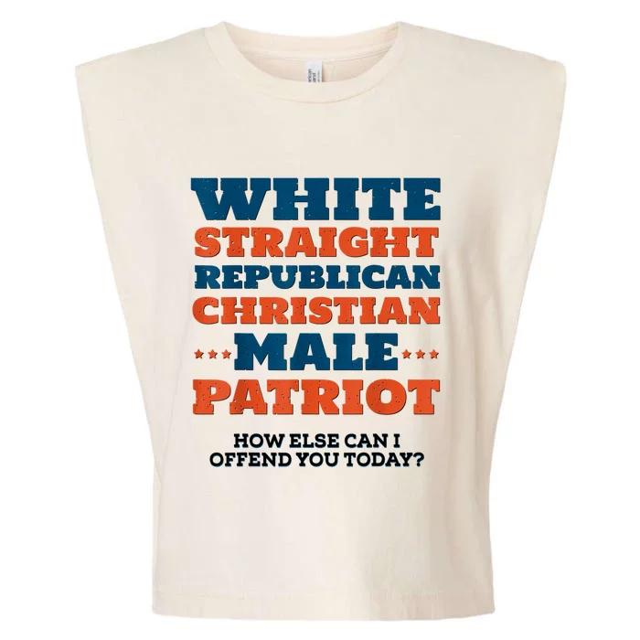 White Straight Republican Christian Male Patriot Garment-Dyed Women's Muscle Tee