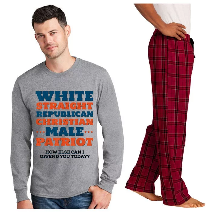 White Straight Republican Christian Male Patriot Long Sleeve Pajama Set