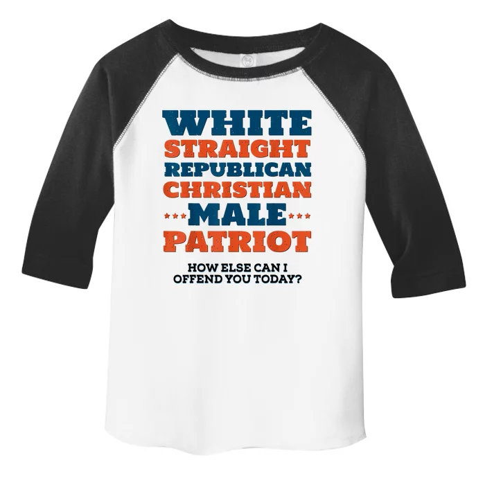 White Straight Republican Christian Male Patriot Toddler Fine Jersey T-Shirt