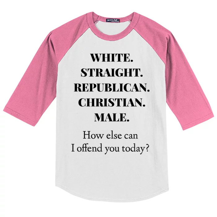 White Straight Republican Christian Male Kids Colorblock Raglan Jersey