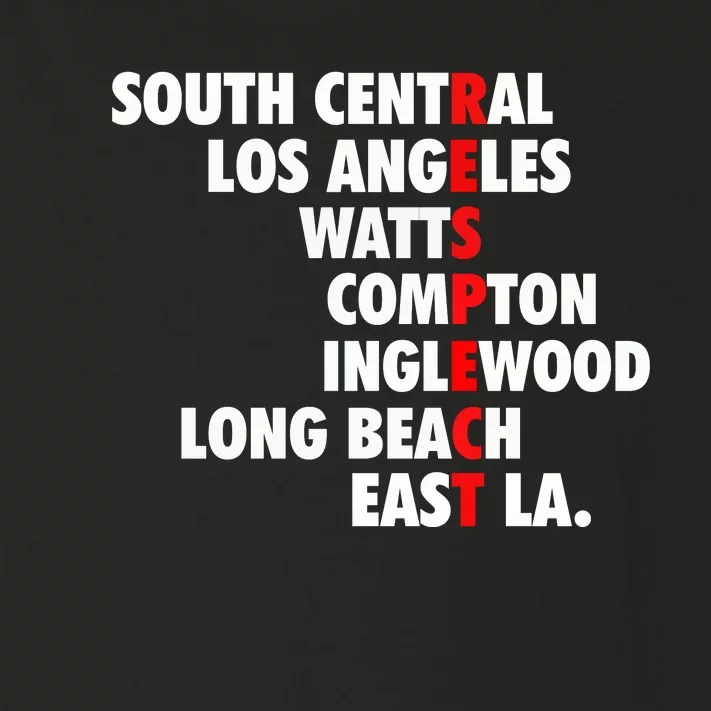 West Side RESPECT Los Angeles Watts Compton Long Beach Toddler Long Sleeve Shirt