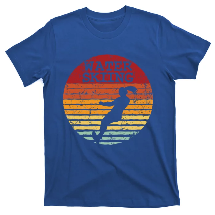 Water Skiing Retro Waterski Vintage Waterskiing Sunset Ski Gift T-Shirt