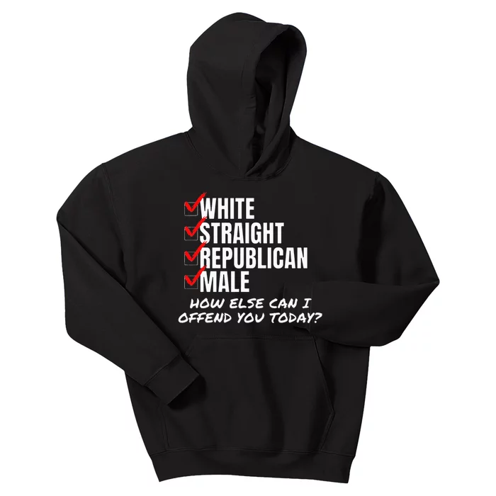 White Straight Republican Male How Can I Offend You Kids Hoodie