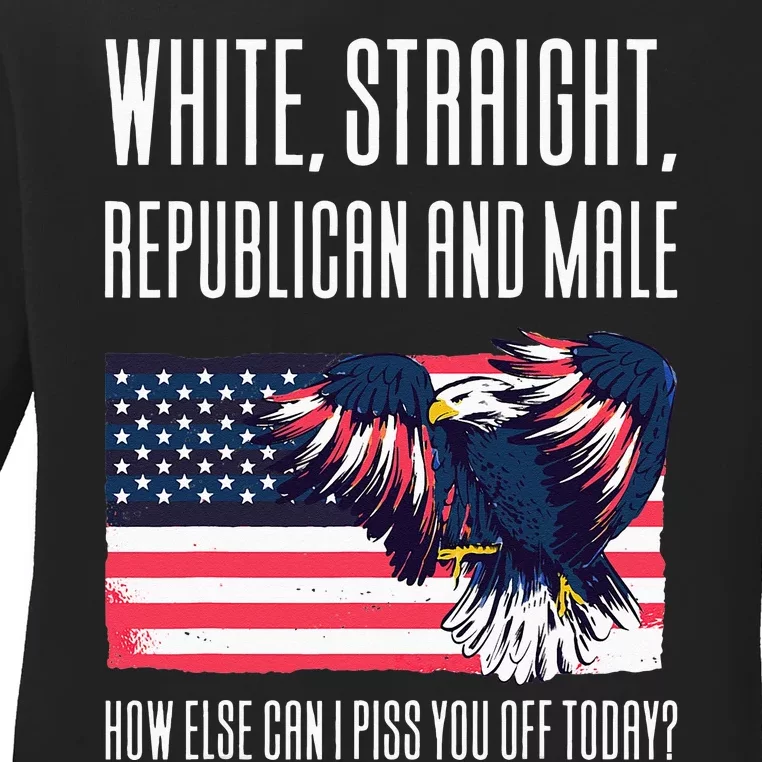 White Straight Republican Male Ladies Long Sleeve Shirt