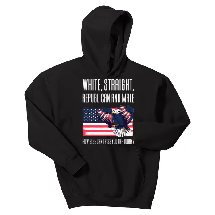 White Straight Republican Male Kids Hoodie