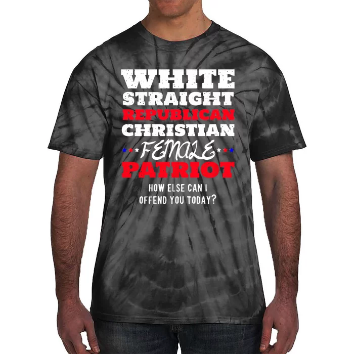 White Straight Republican Christian Female Patriot Tie-Dye T-Shirt