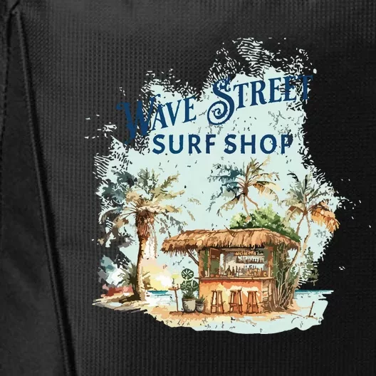 Wave Street Retro Vacation Beach Surfing Sunset Beach Hut City Backpack